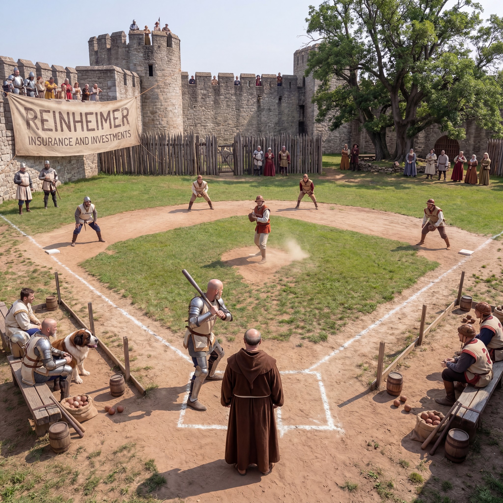 The O'Langans home field inside the castle walls